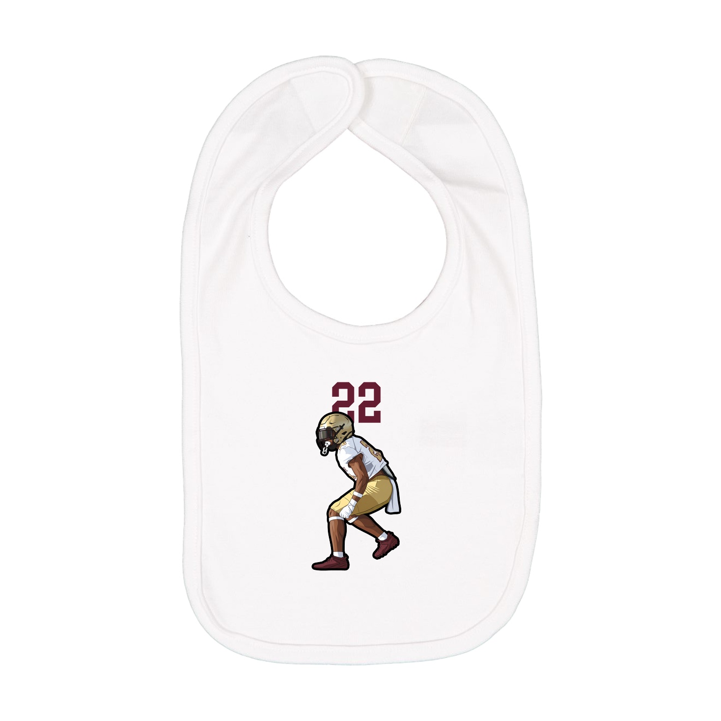 Infant Bib — Number Top in White