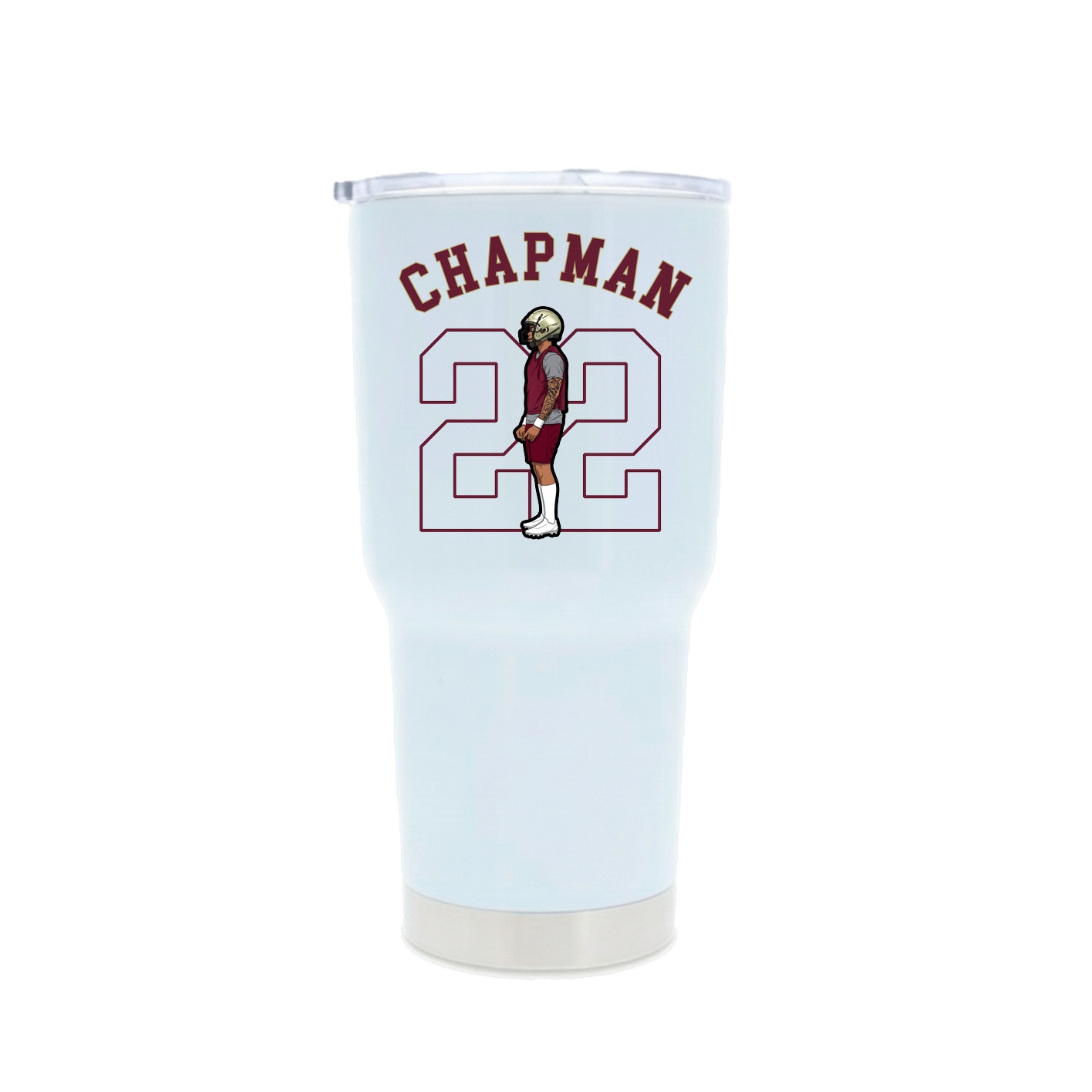 30oz Stainless Steel Tumbler — Shirsey Arch in White