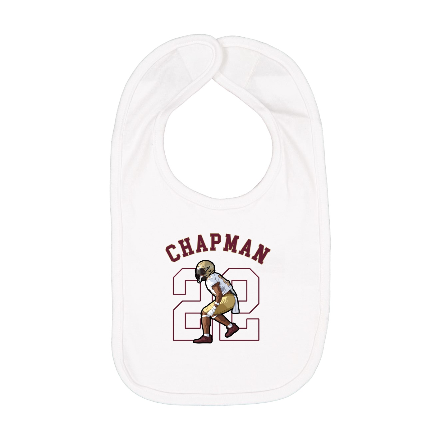 Infant Bib — Shirsey Arch in White