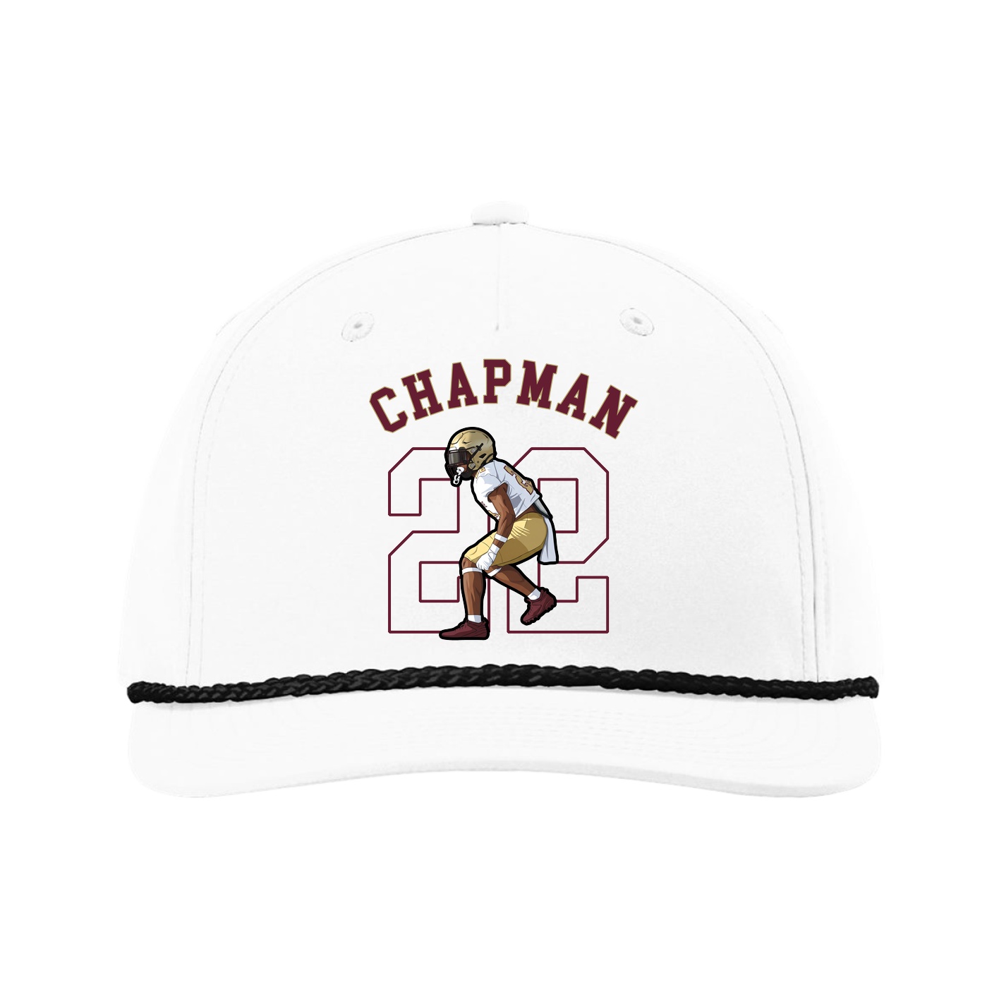 Five-Panel Classic Rope Cap — Shirsey Arch in White