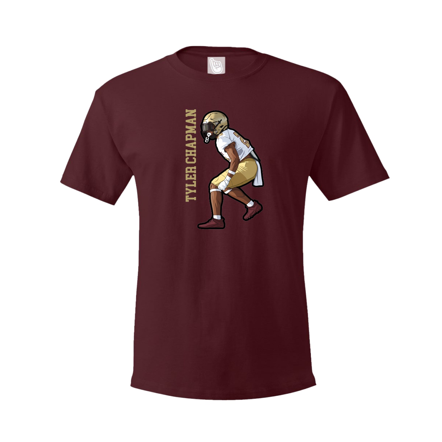 Tee — Name Vertical in Maroon