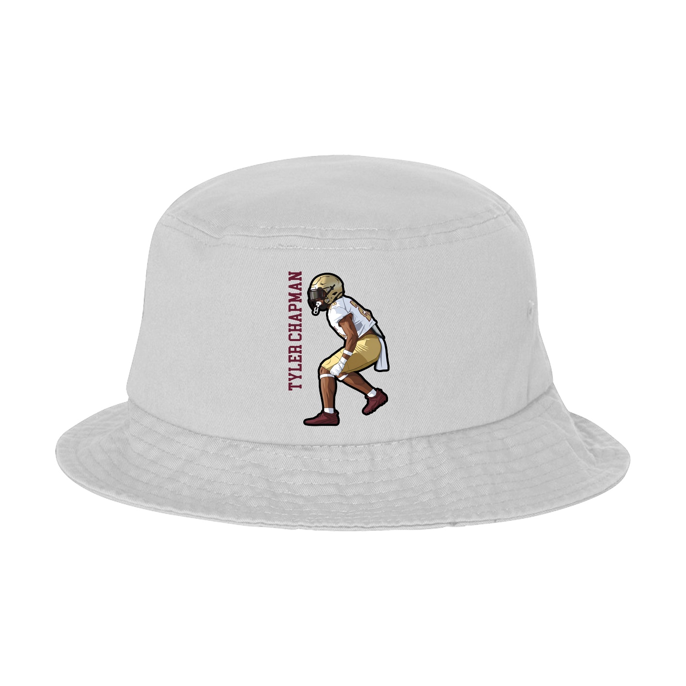 Bucket Cap — Name Vertical in White