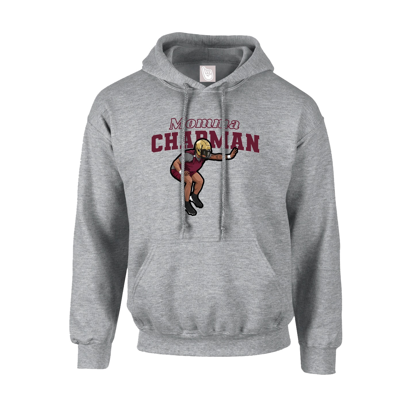 Youth Hoodie — Mothers Day Block in Grey