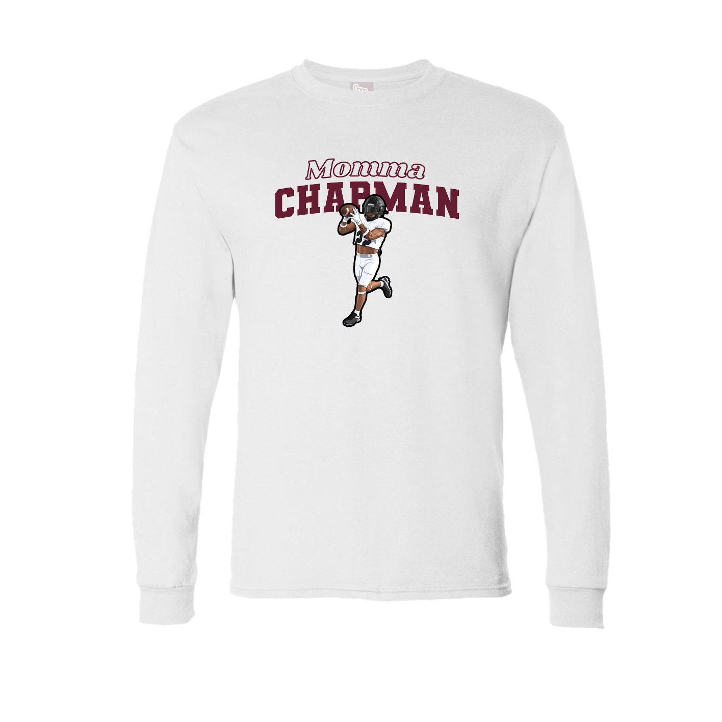 Long Sleeve Tee — Mothers Day Block in White