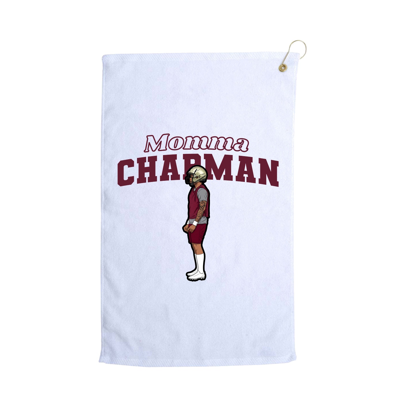 Golf Towel — Mothers Day Block in White