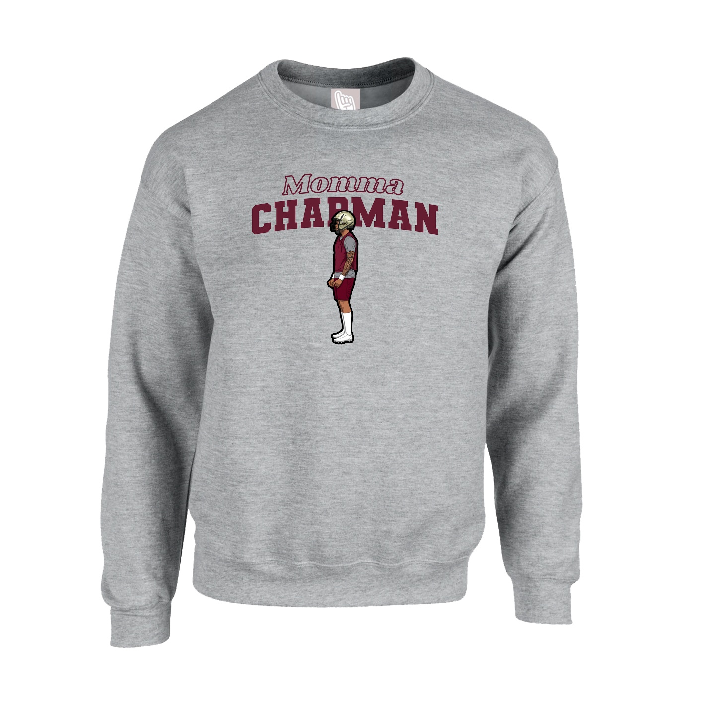 Fleece Crew — Mothers Day Block in Grey