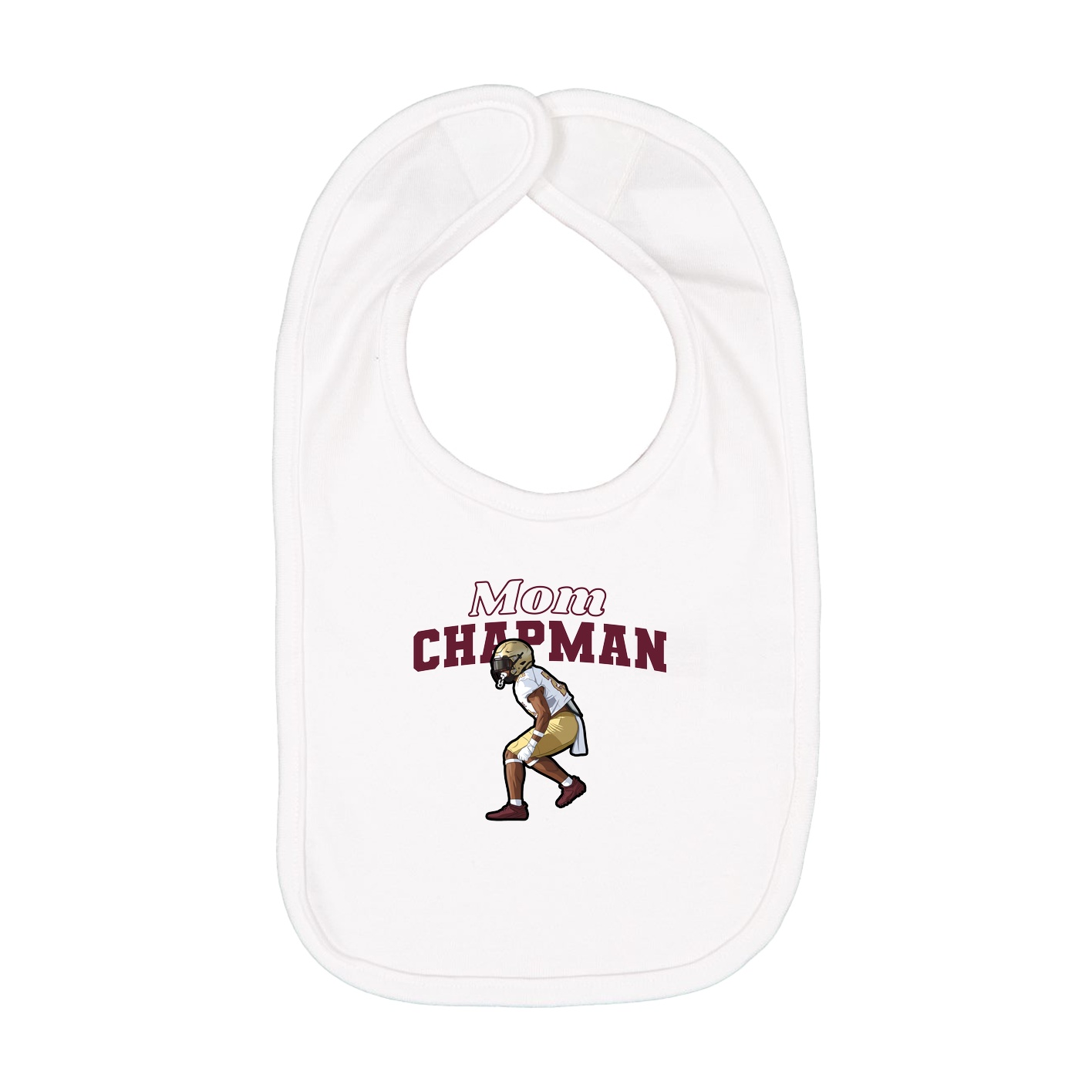 Infant Bib — Mothers Day Block in White