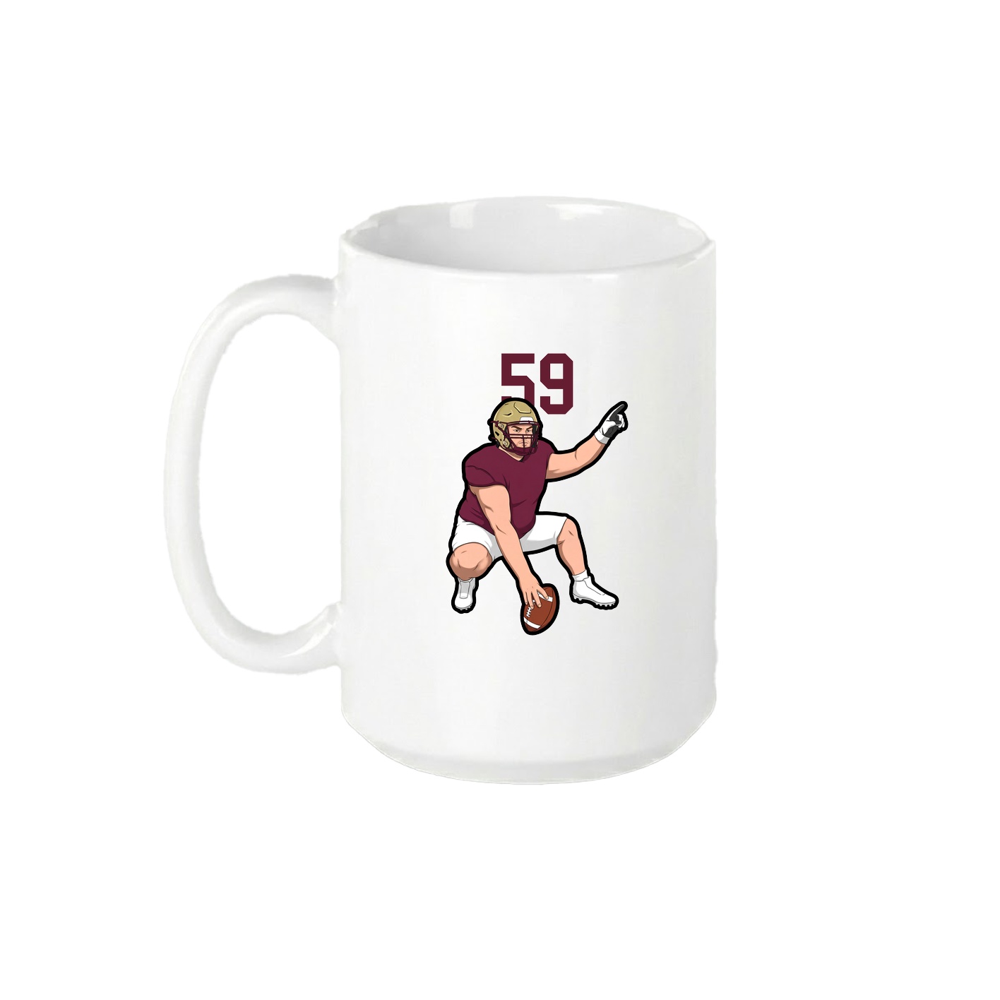 15oz Coffee Mug — Number Top in White
