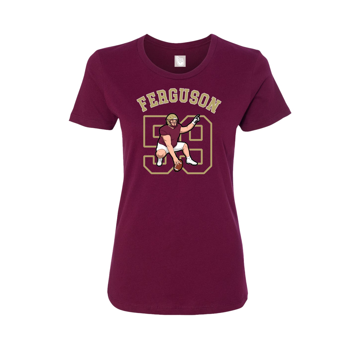 Fitted Women's Tee — Shirsey Arch in Maroon