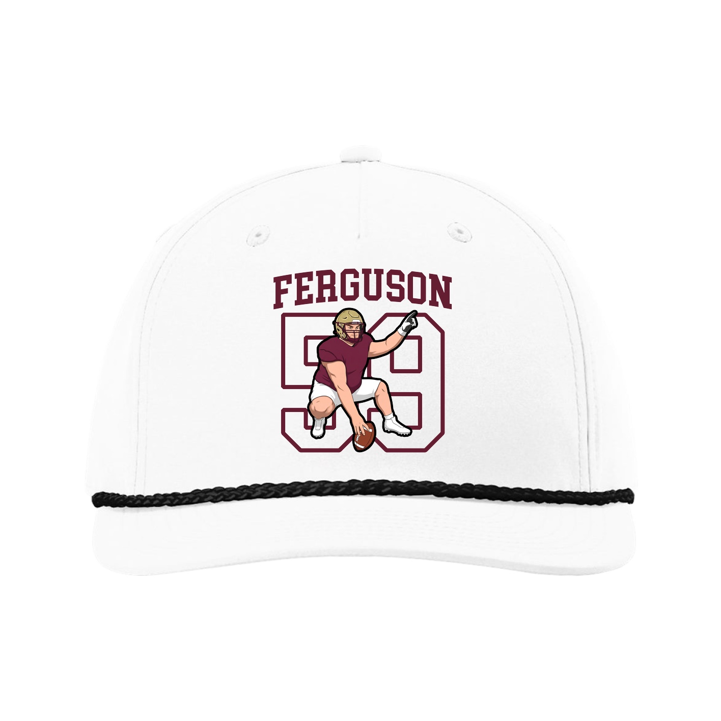 Five-Panel Classic Rope Cap — Shirsey in White