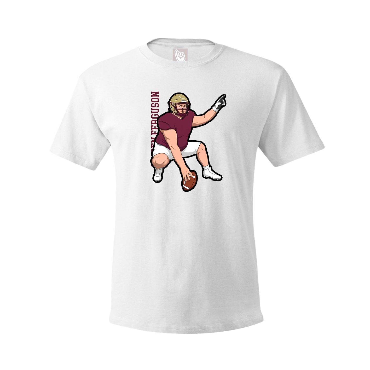 Tee — Name Vertical in White