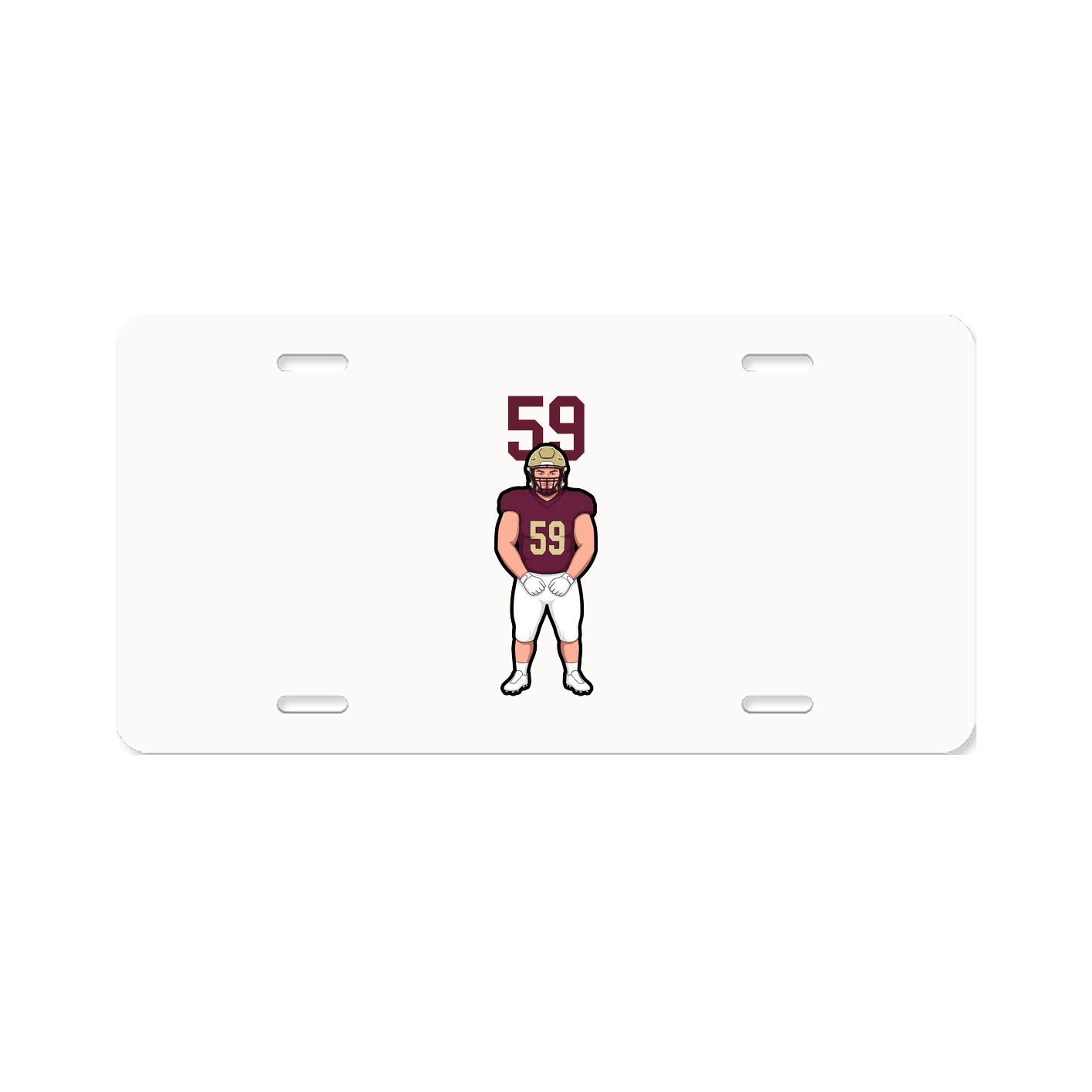 License Plate — Number Top in Classic