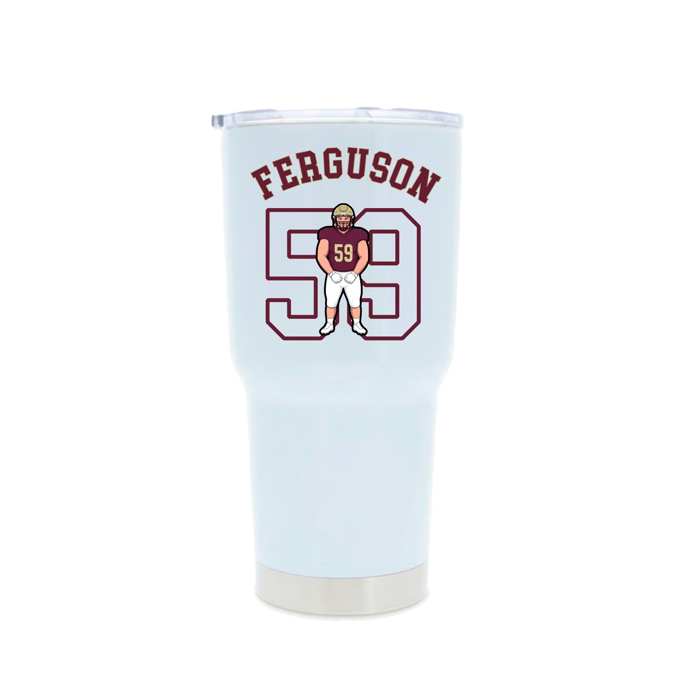 30oz Stainless Steel Tumbler — Shirsey Arch in White