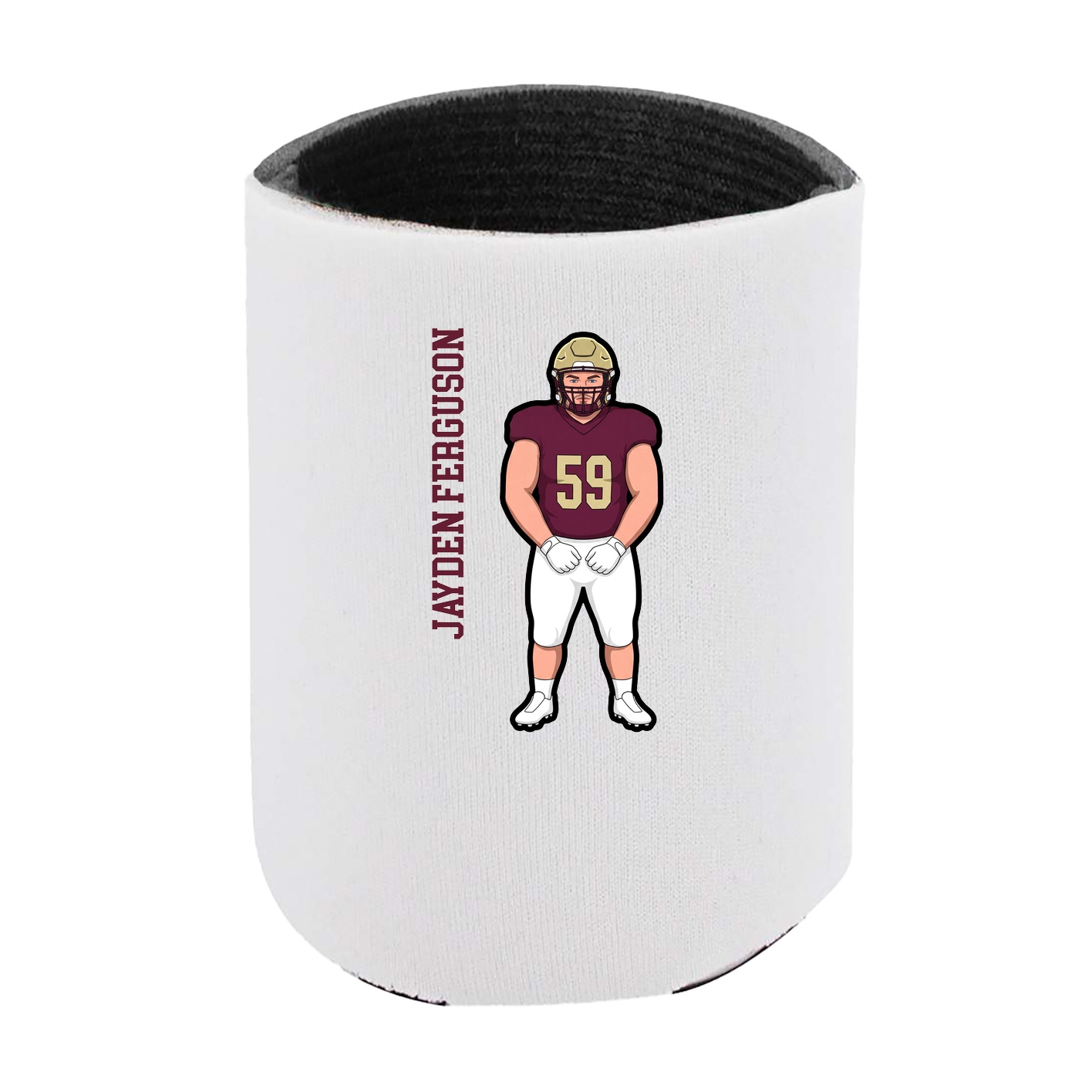 Can Holder — Name Vertical in White