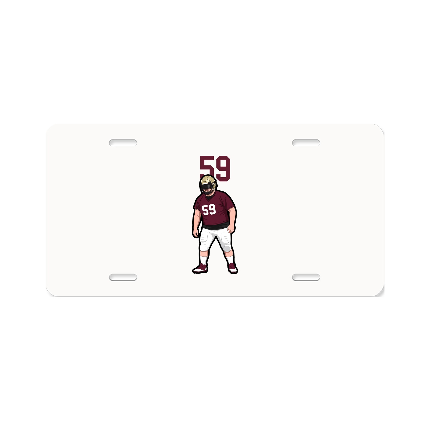 License Plate — Number Top in Classic