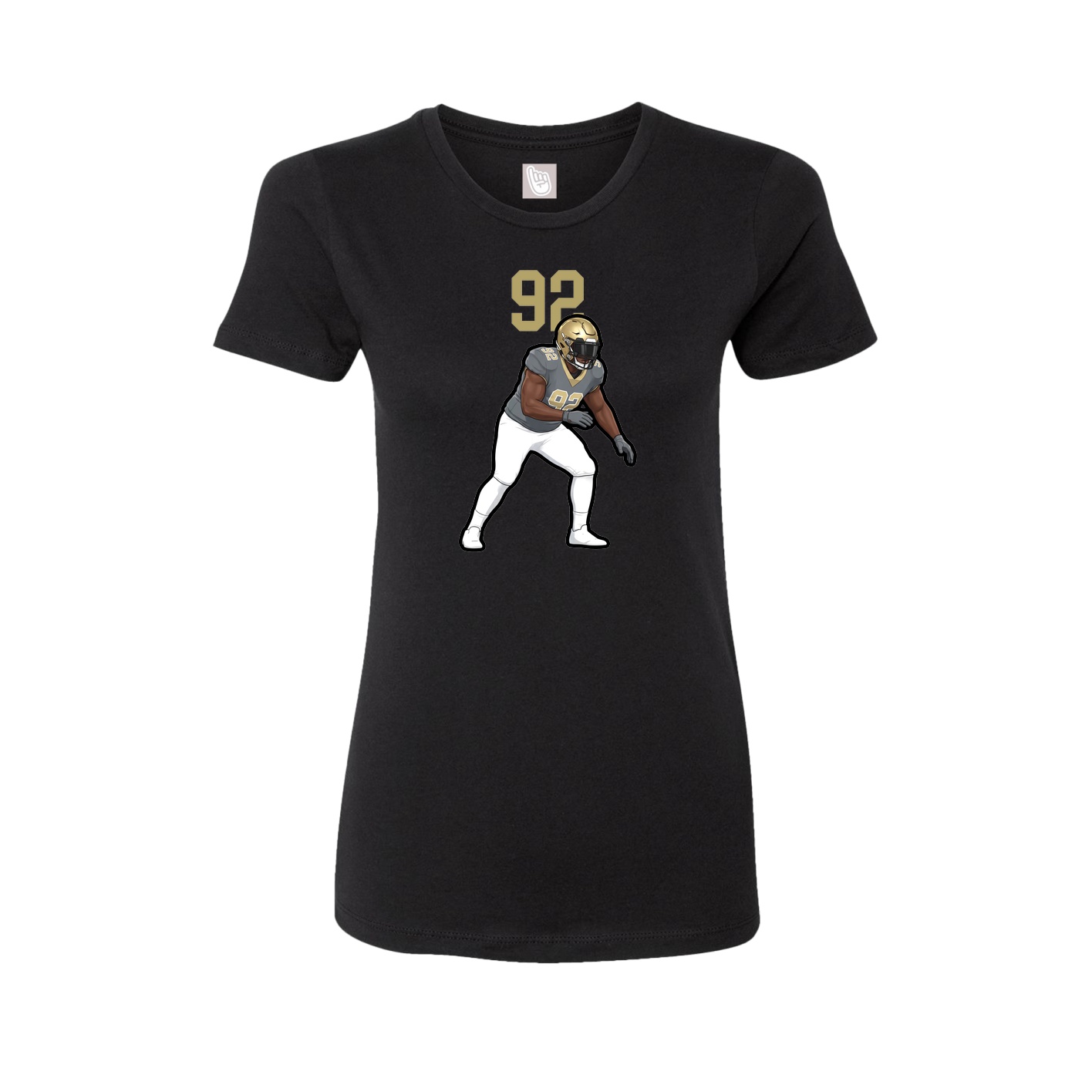 Womens Tee — Number Top in Black