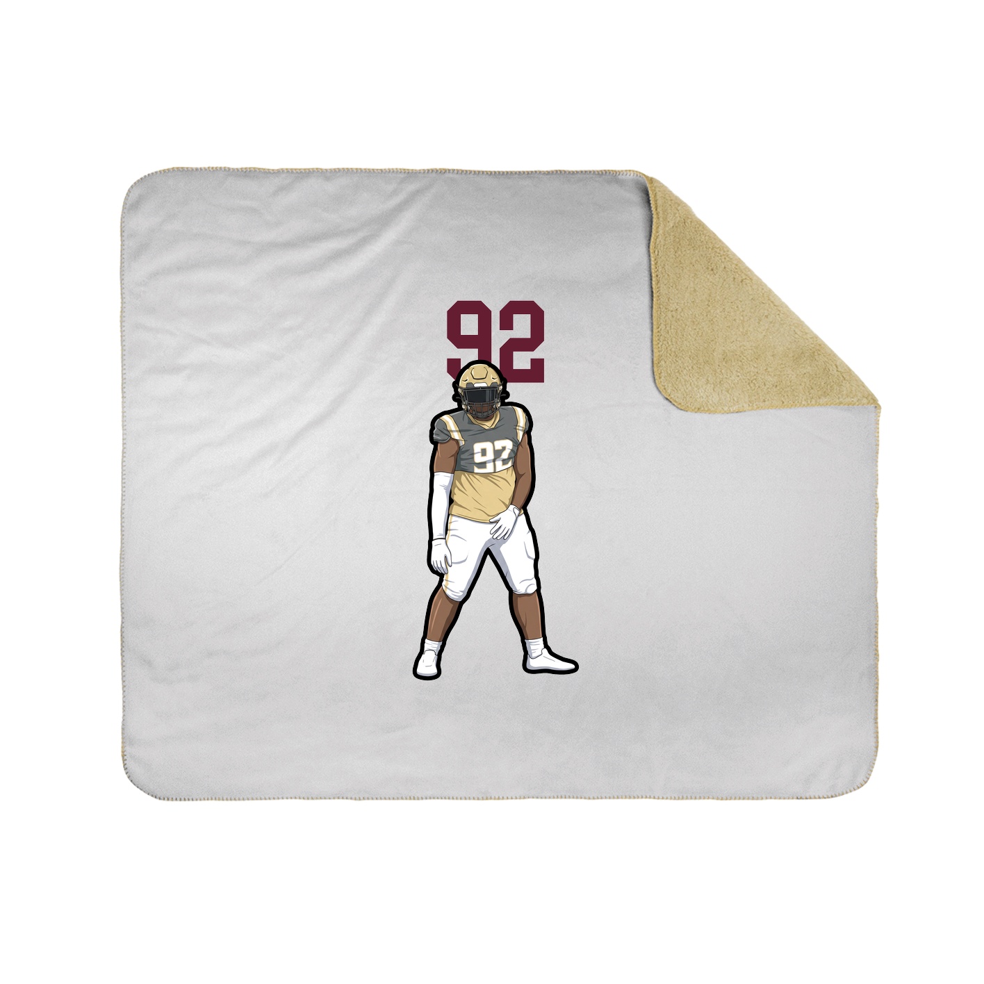 Throw Blanket — Number Top in White