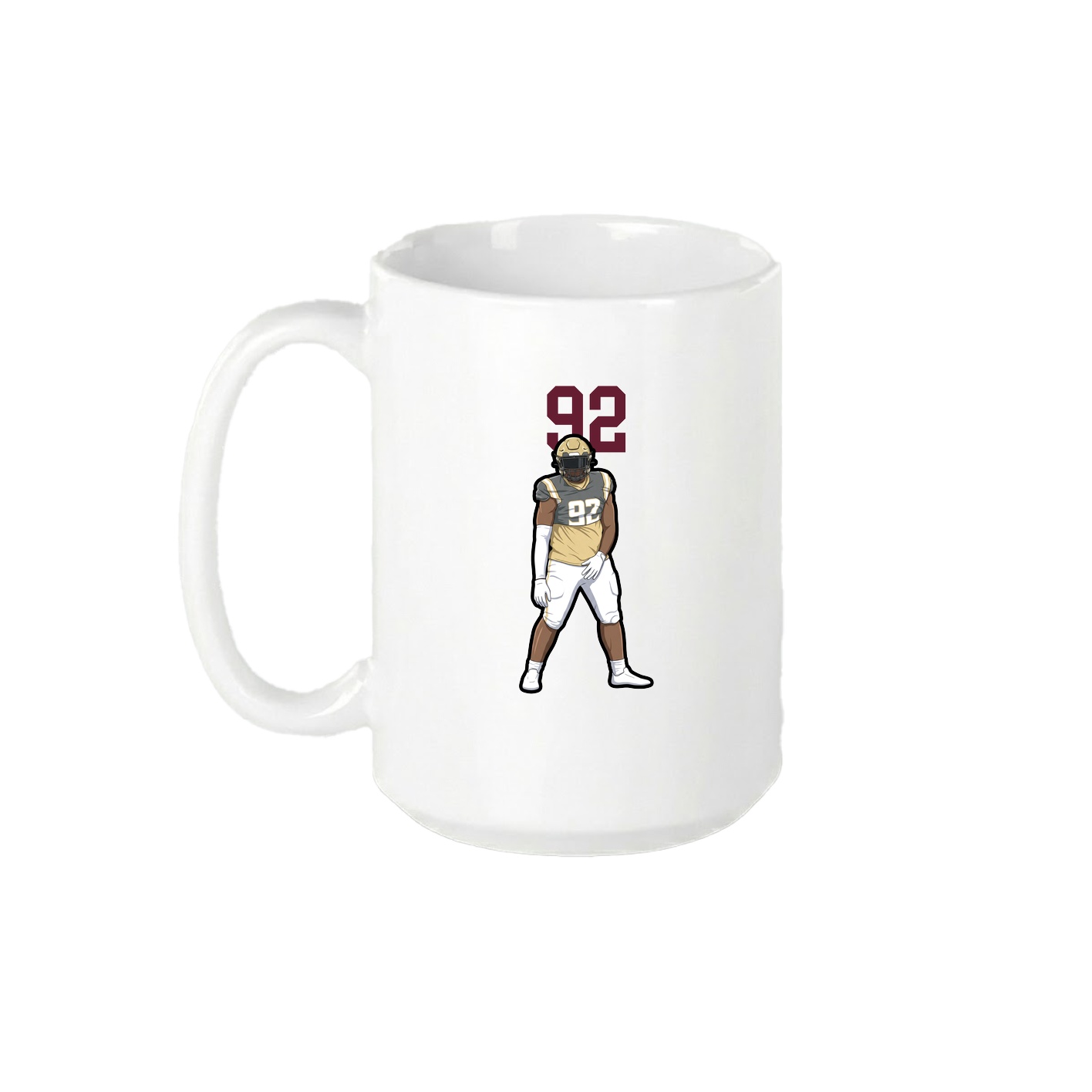 15oz Coffee Mug — Number Top in White