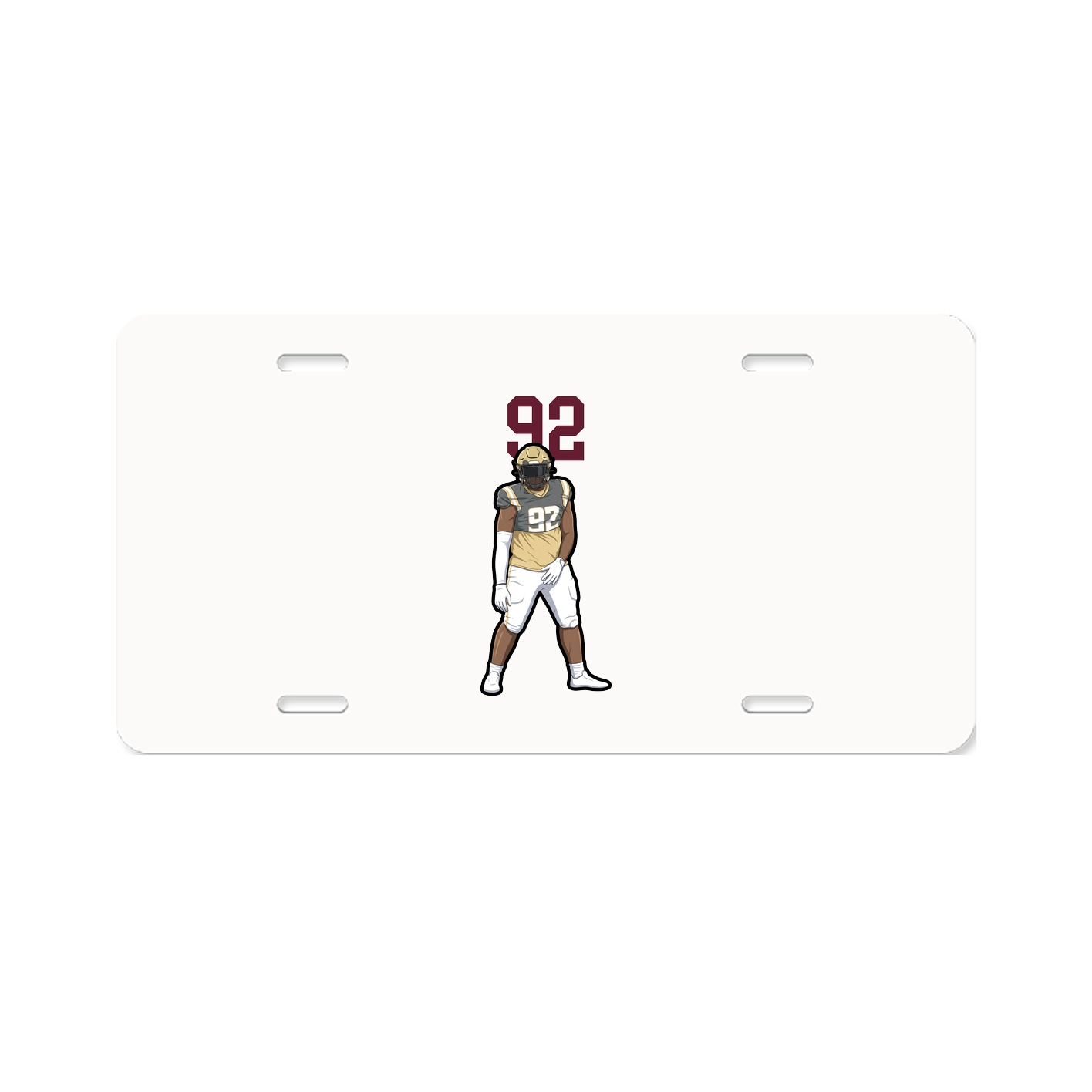 License Plate — Number Top in Classic