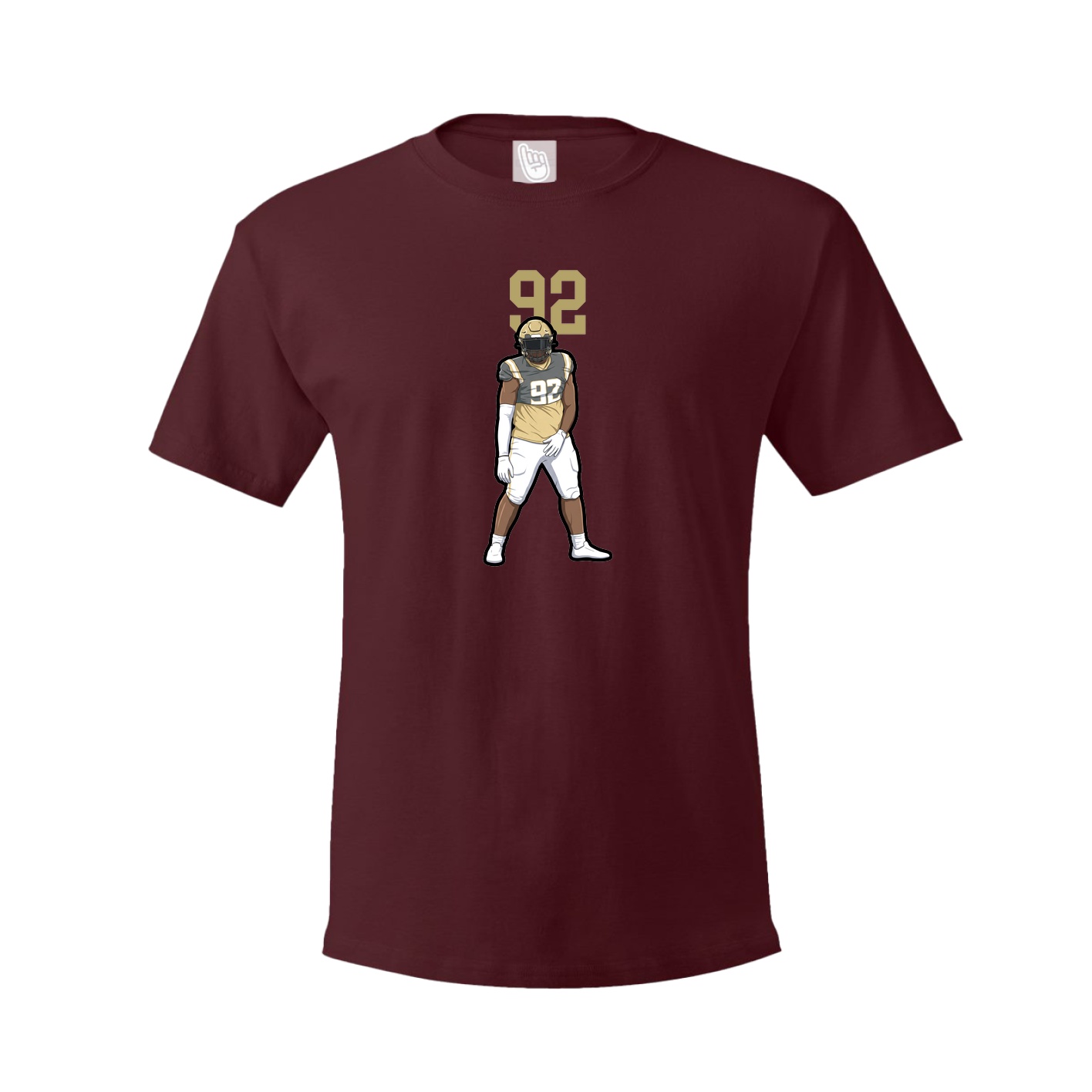 Youth Tee — Number Top in Maroon
