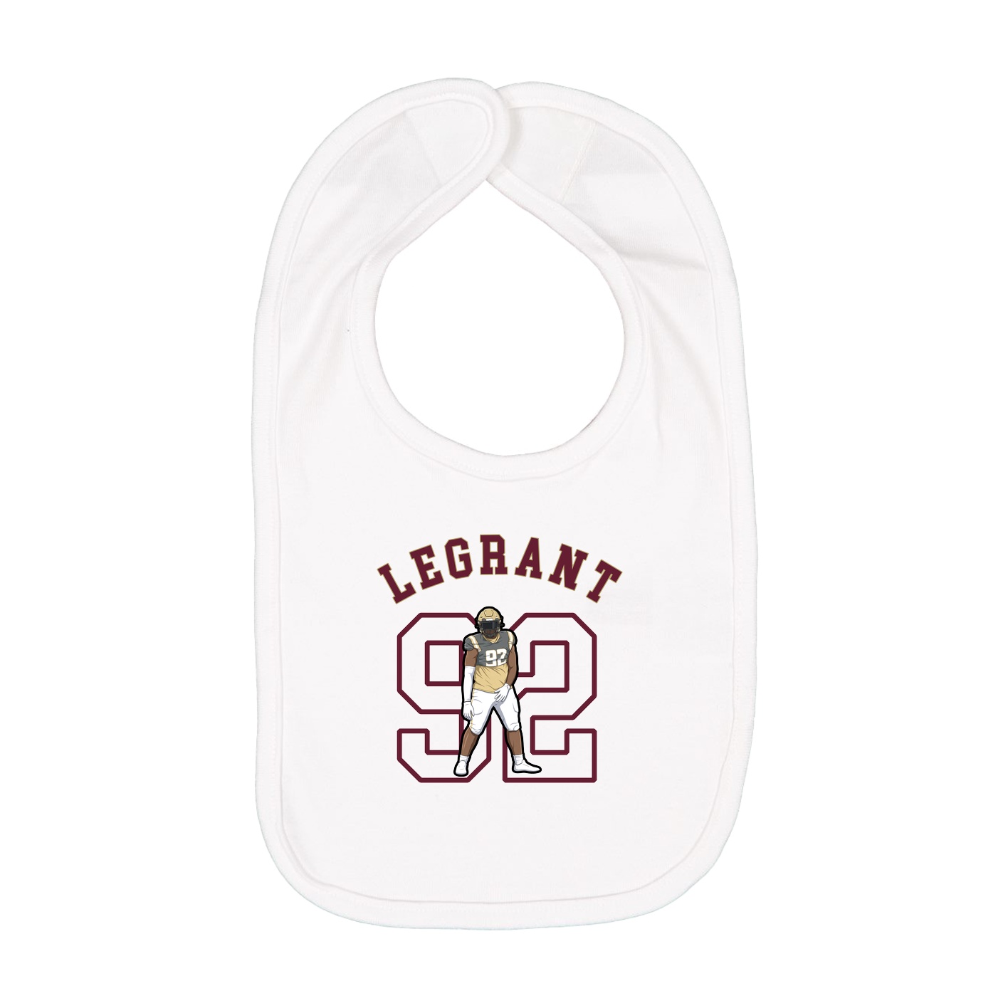 Infant Bib — Shirsey Arch in White