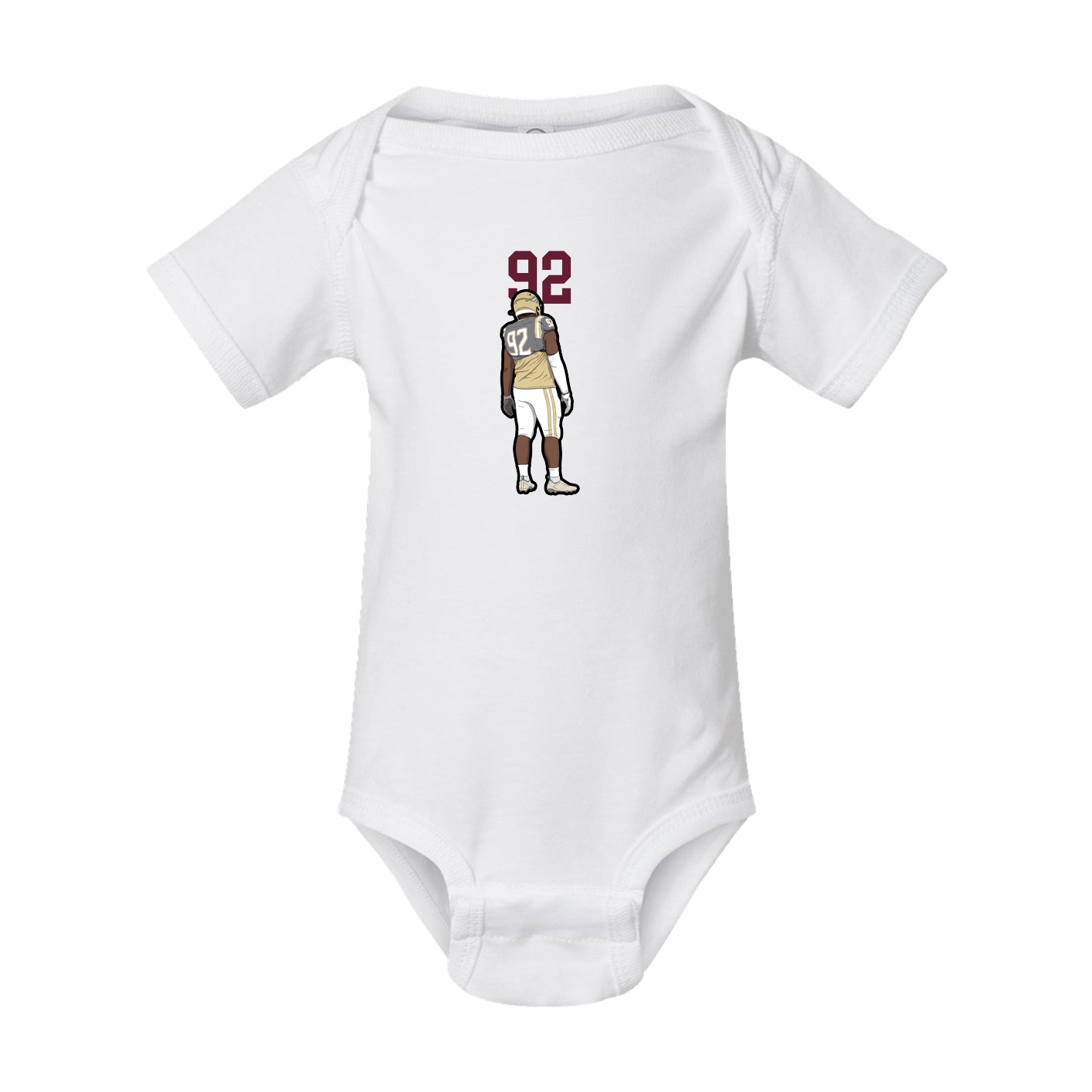 Baby Onesie — Number Top in White