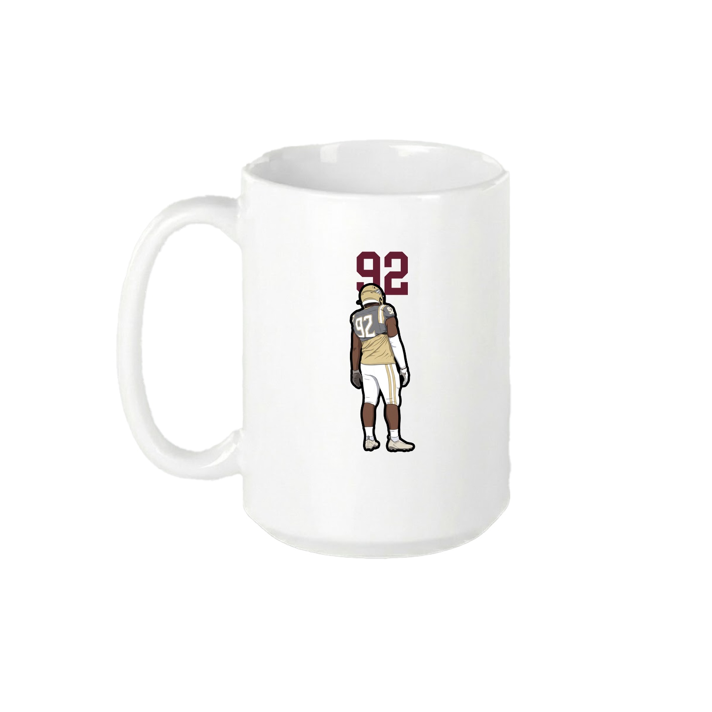 15oz Coffee Mug — Number Top in White