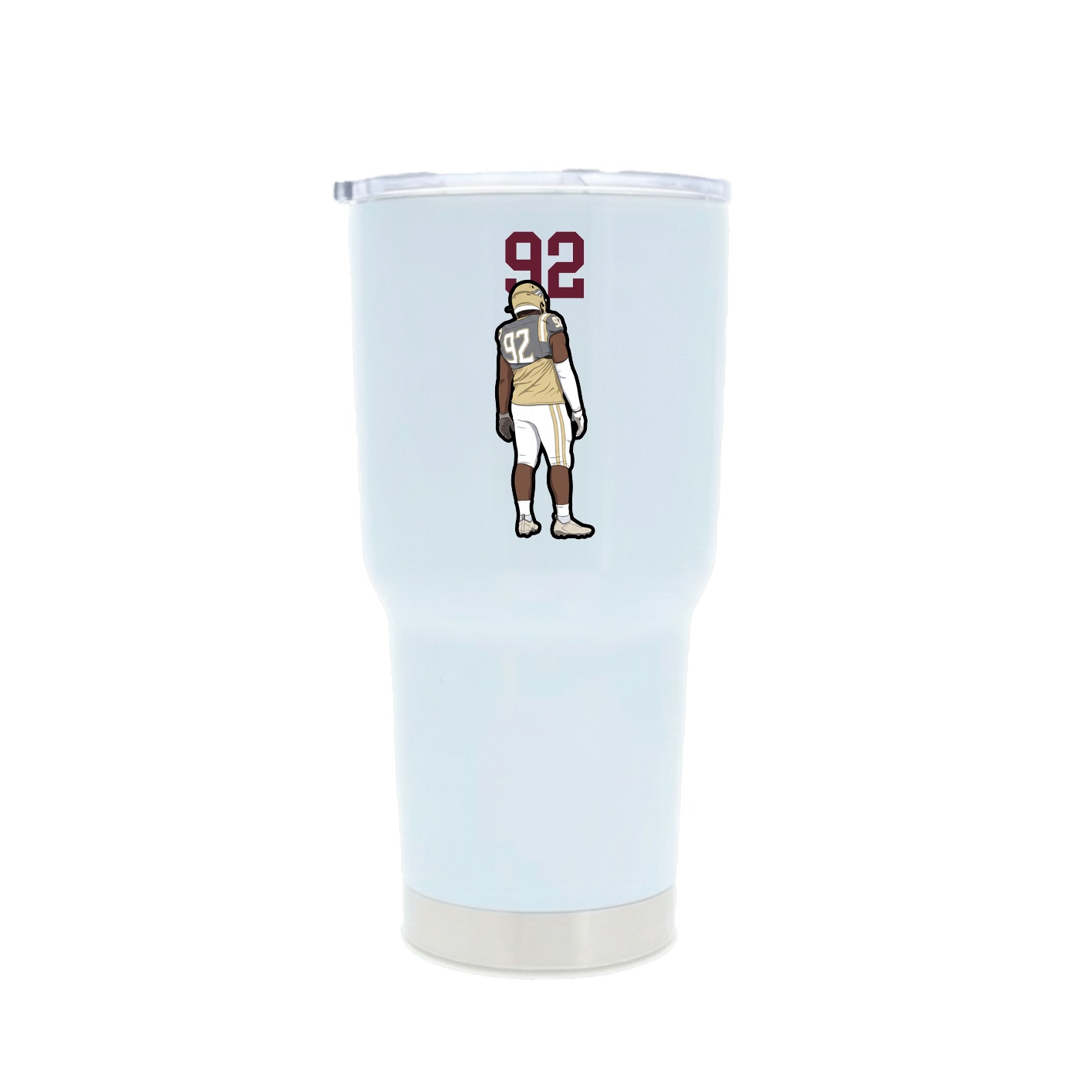 30oz Stainless Steel Tumbler — Number Top in White