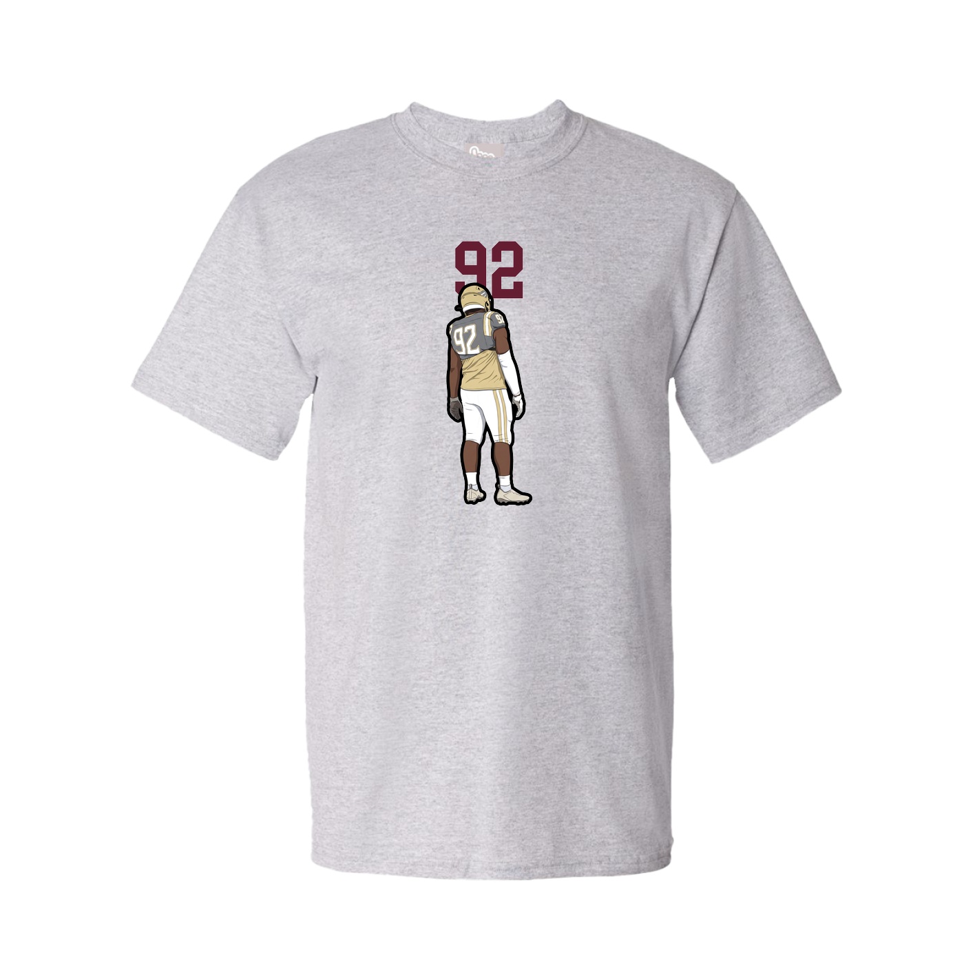 Youth Tee — Number Top in Grey