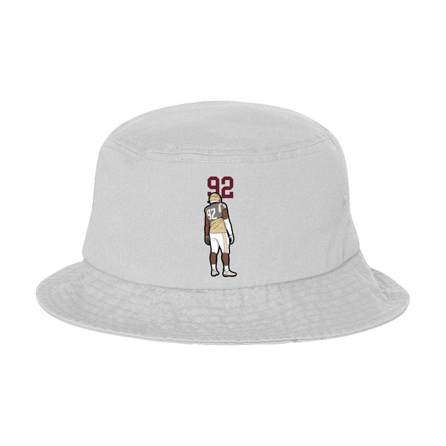 Bucket Cap — Number Top in White