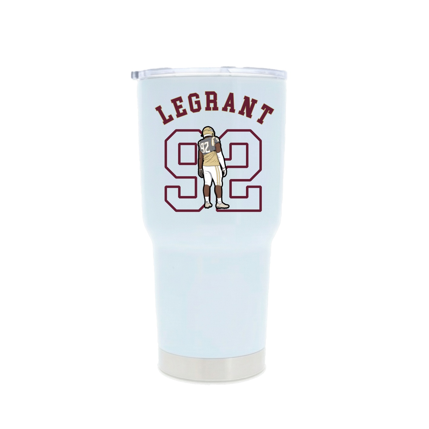 30oz Stainless Steel Tumbler — Shirsey Arch in White