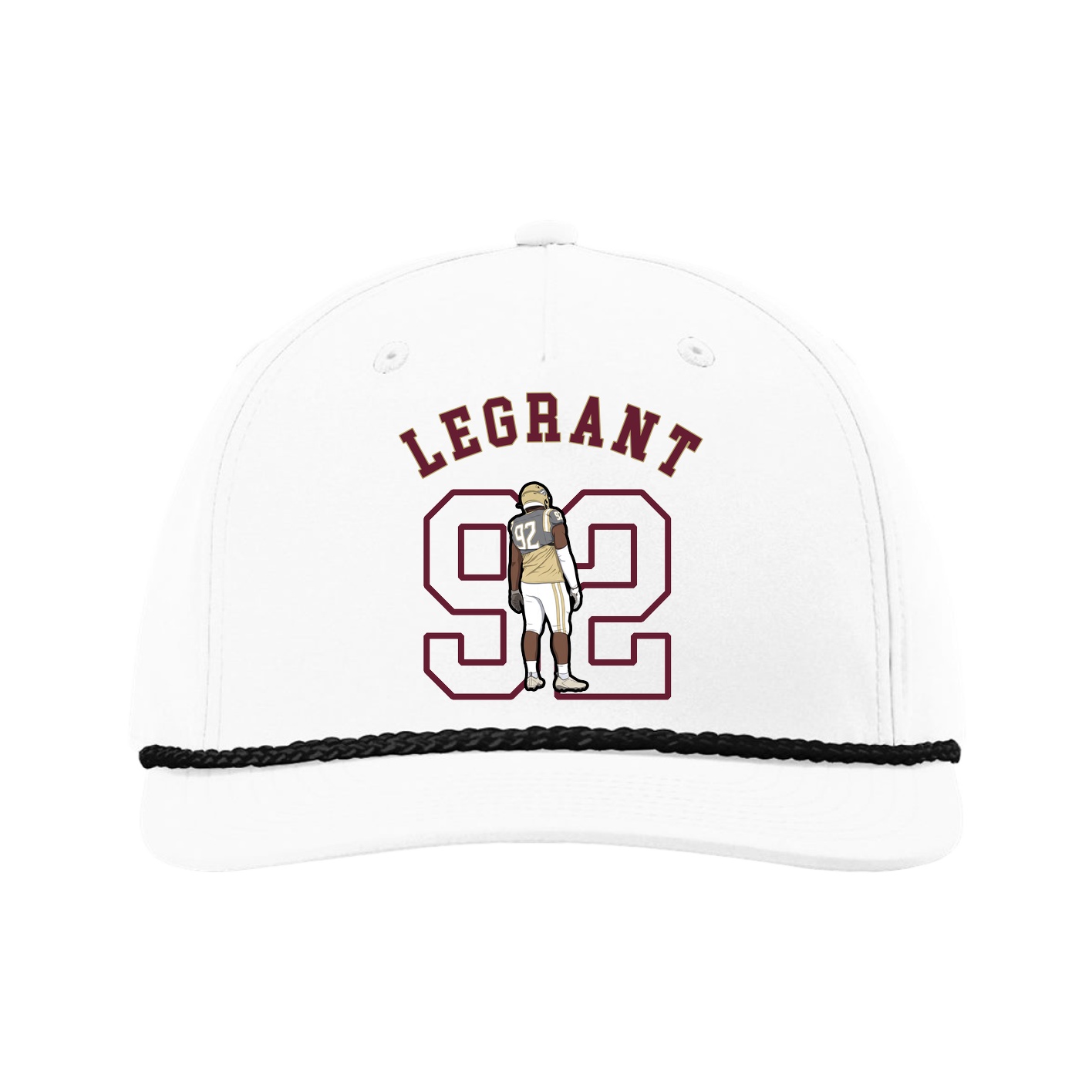 Five-Panel Classic Rope Cap — Shirsey Arch in White