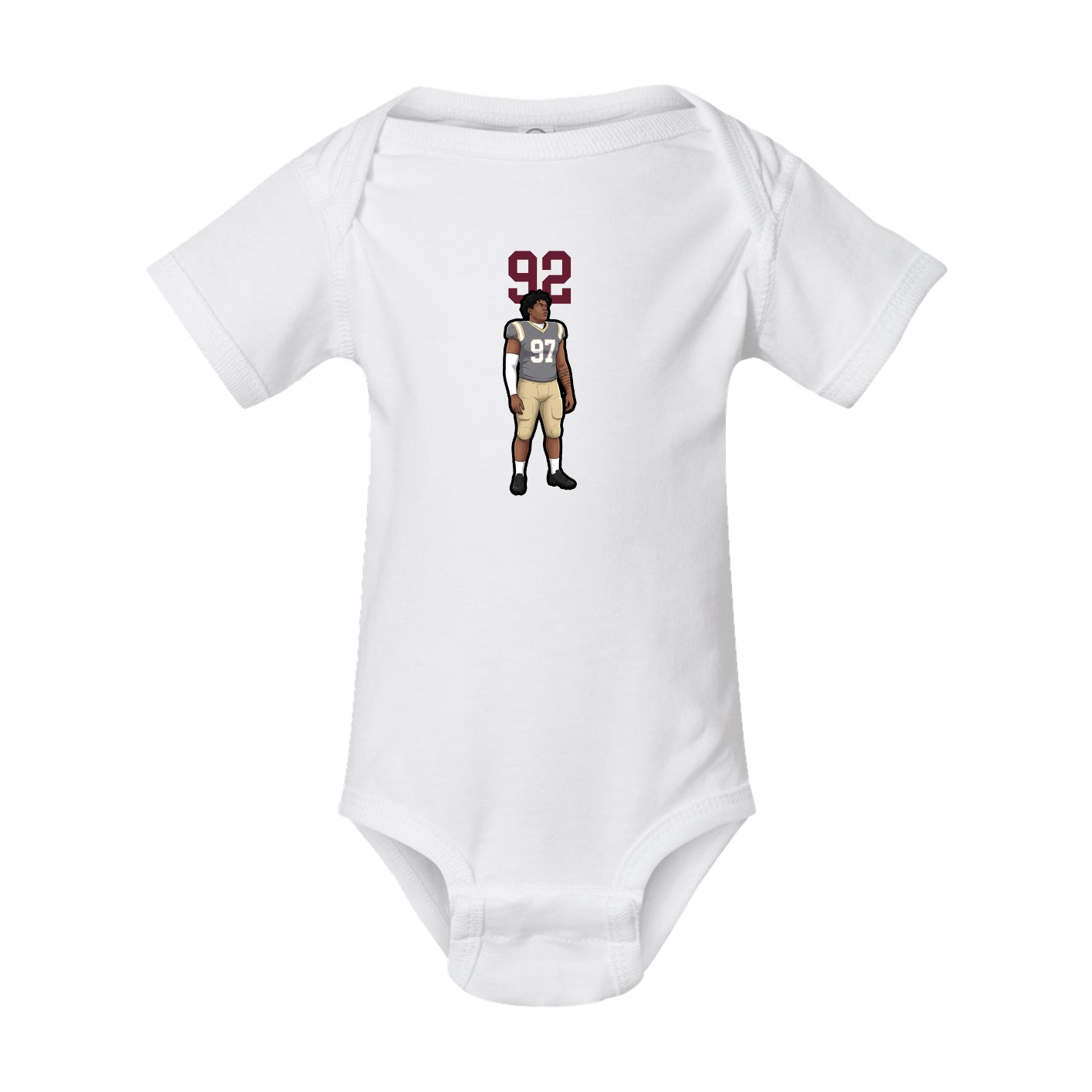 Baby Onesie — Number Top in White