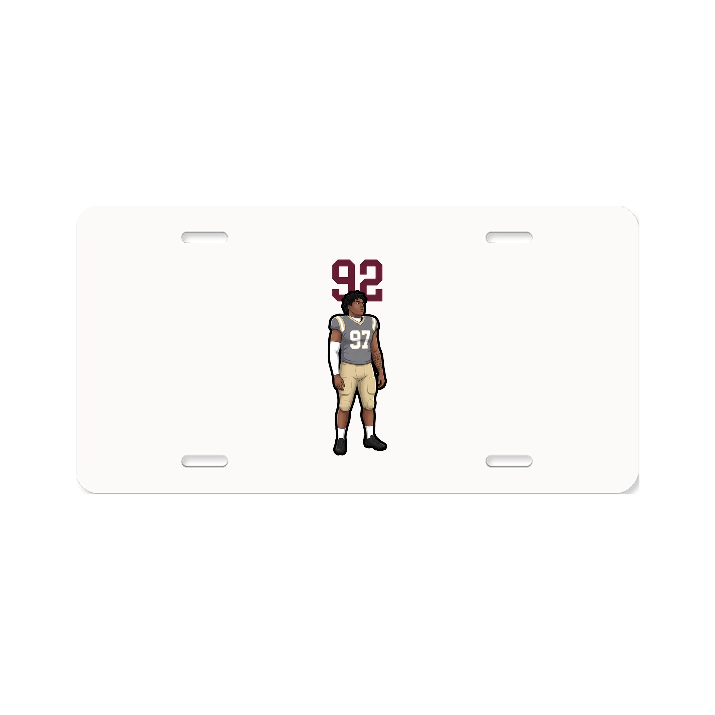 License Plate — Number Top in Classic