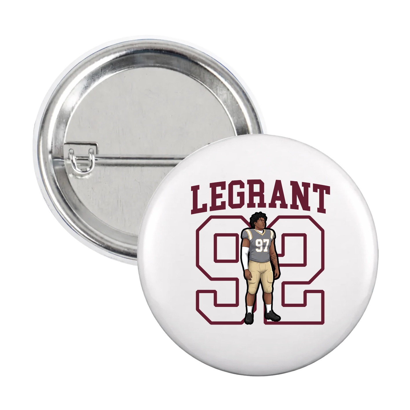 Game Day Button — Shirsey in White