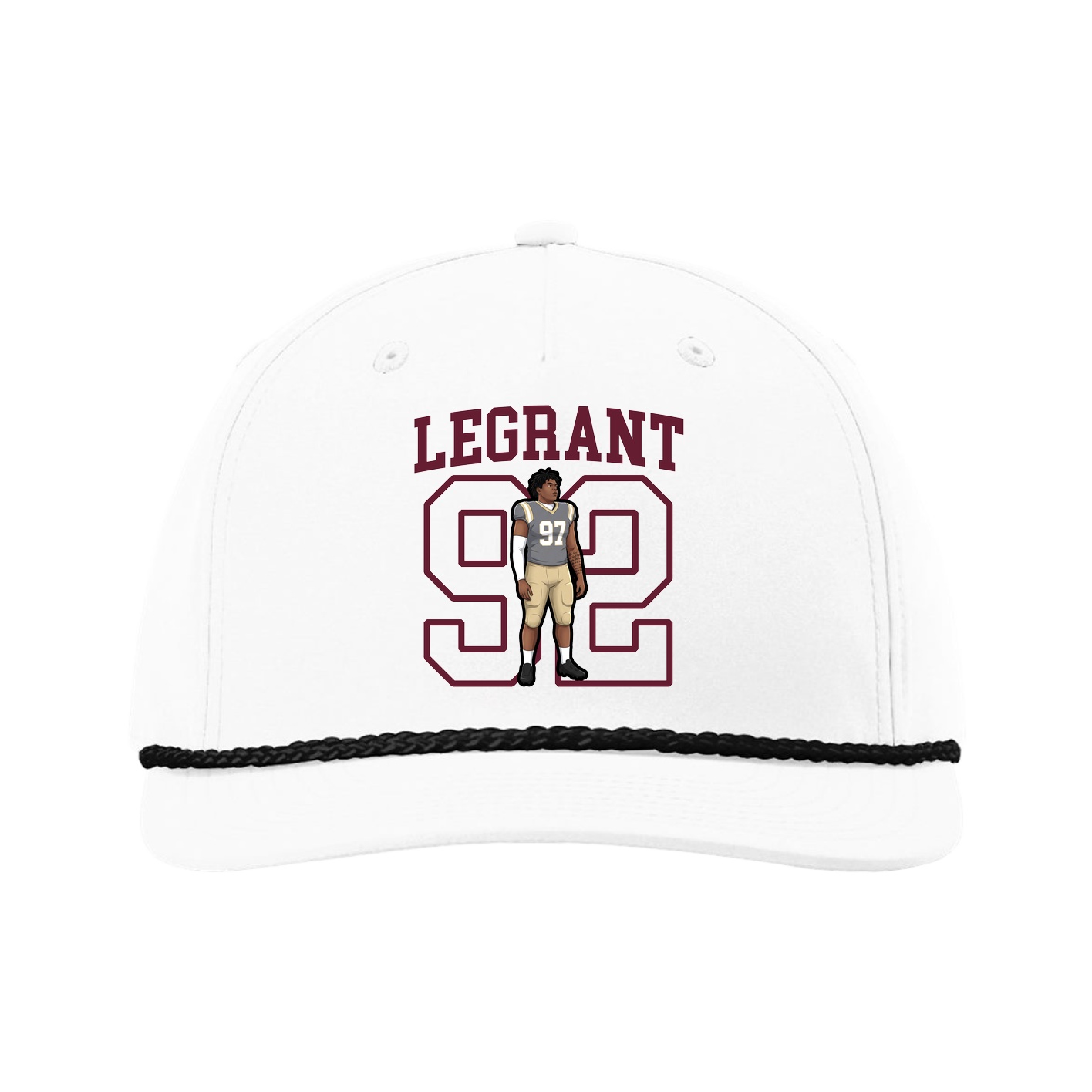Five-Panel Classic Rope Cap — Shirsey in White