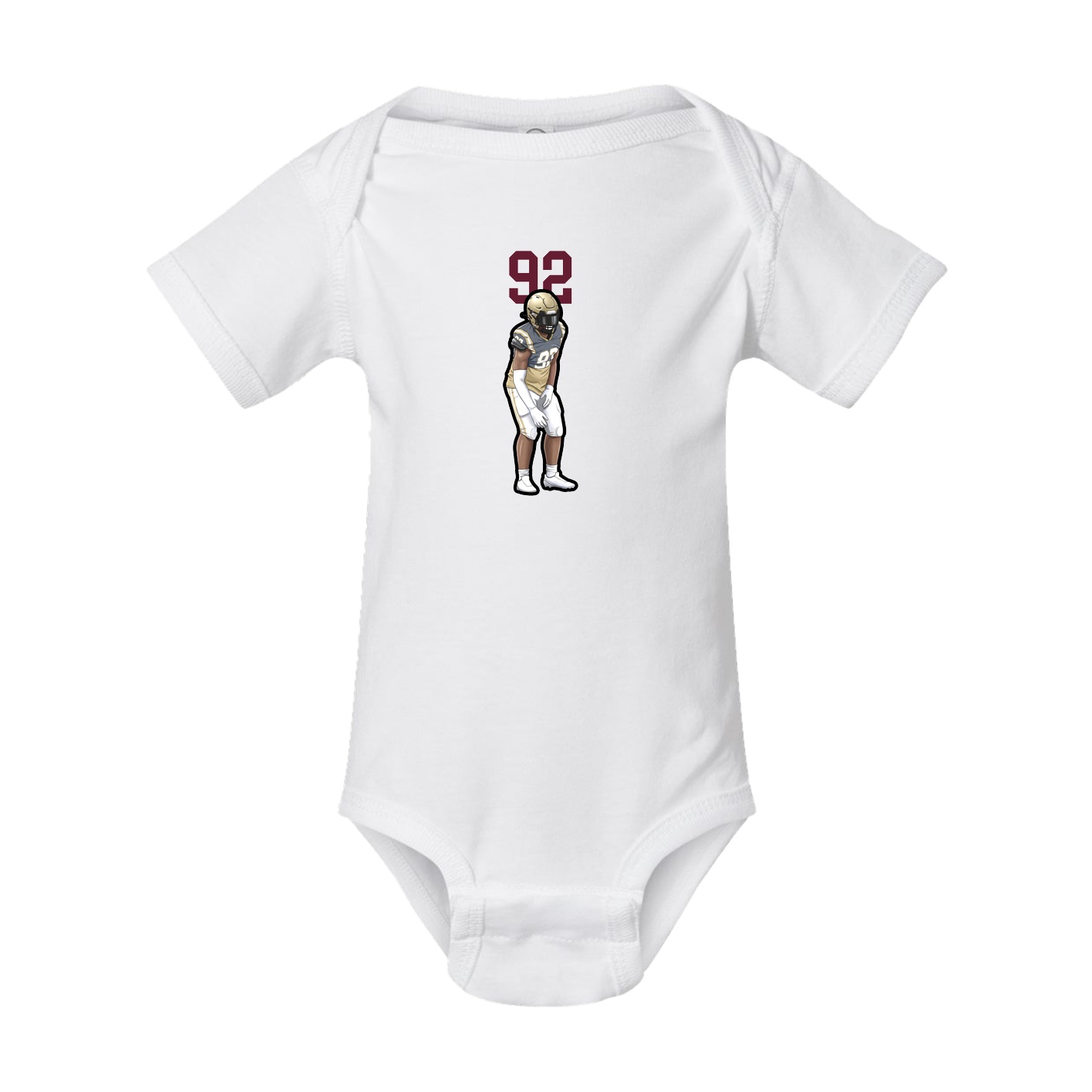 Baby Onesie — Number Top in White