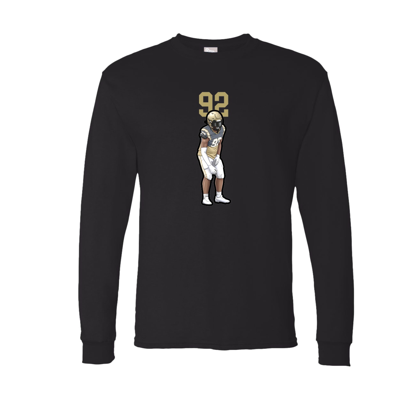 Long Sleeve Tee — Number Top in Black