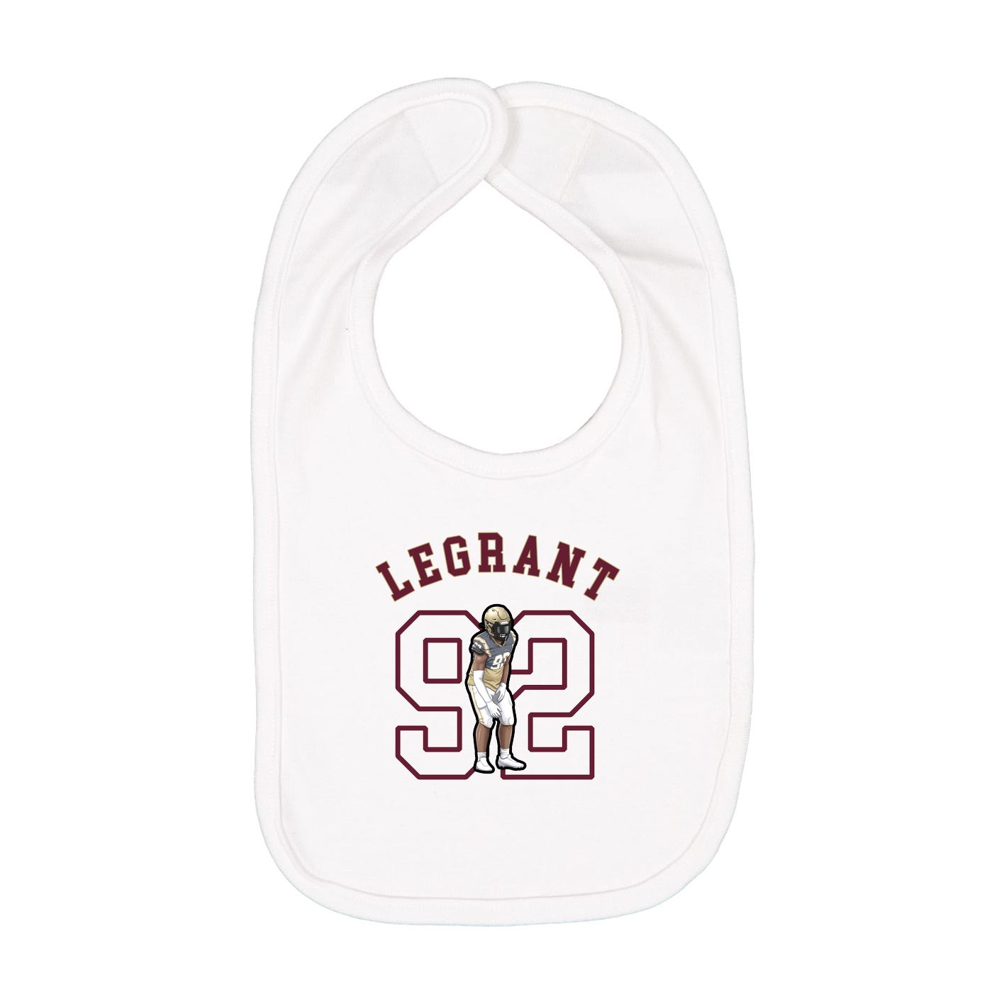 Infant Bib — Shirsey Arch in White