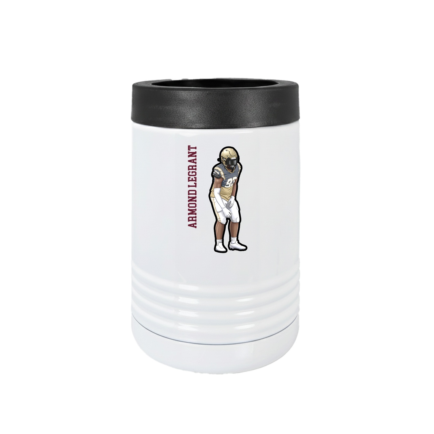 Beverage Holder — Name Vertical in White