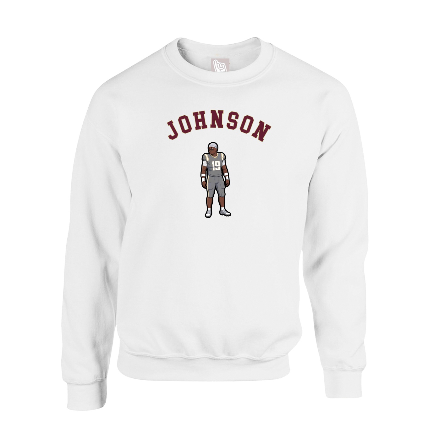 Fleece Crew — Shirsey Arch in White