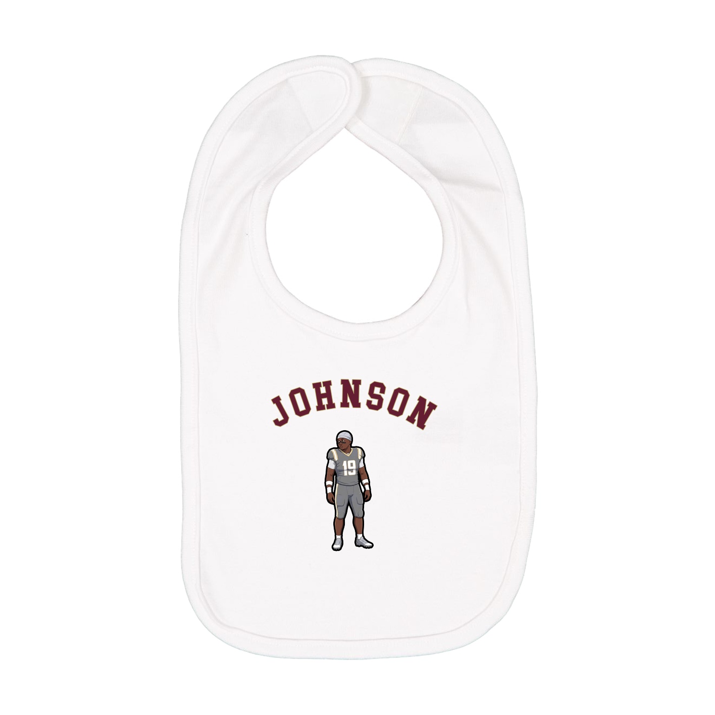 Infant Bib — Shirsey Arch in White