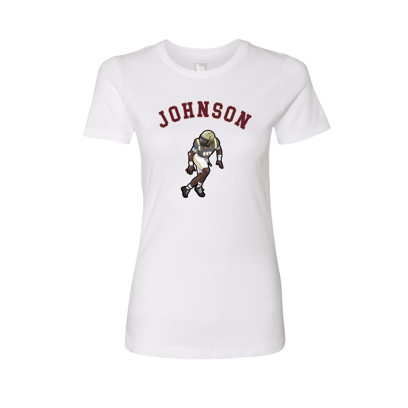 Fitted Women's Tee — Shirsey Arch in White