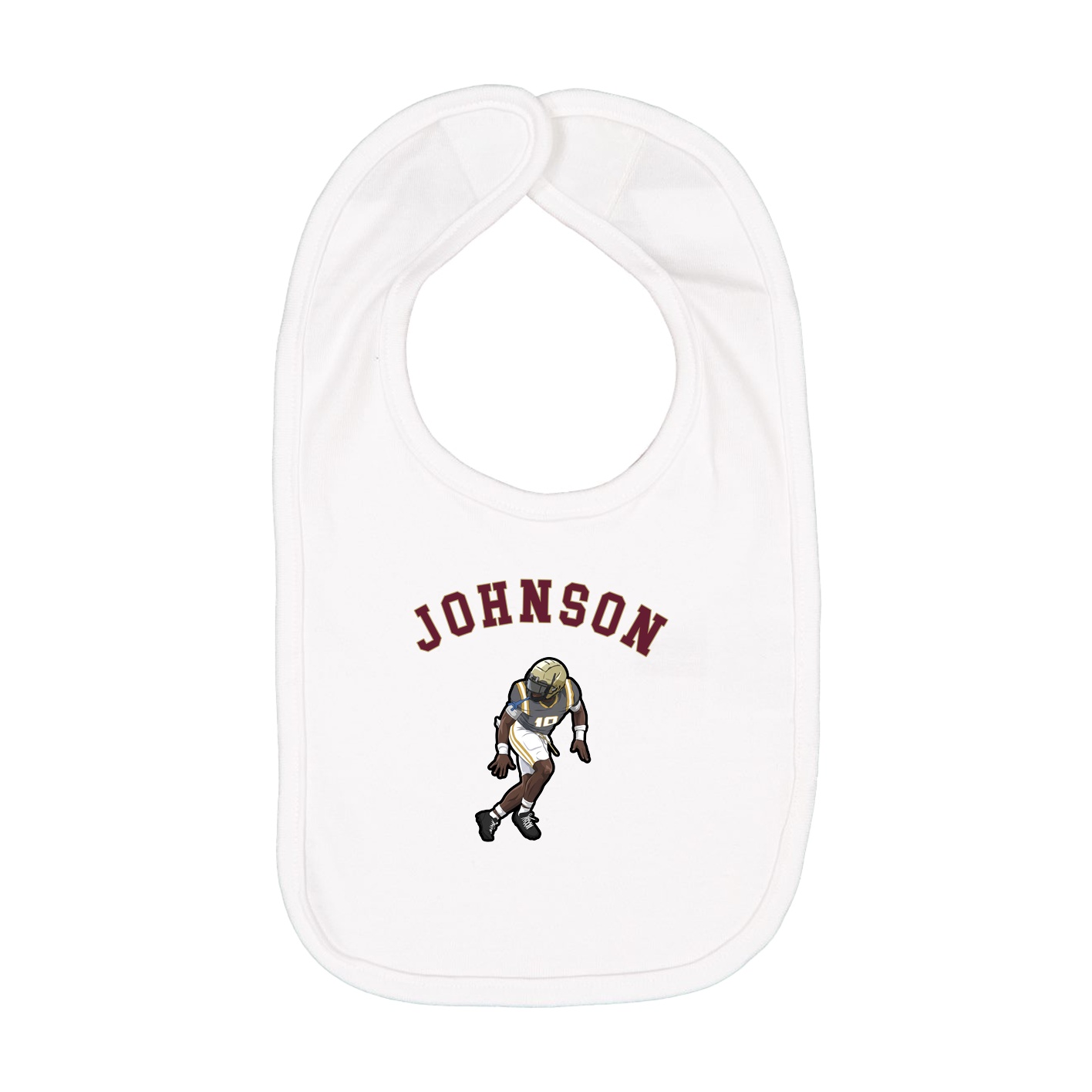 Infant Bib — Shirsey Arch in White
