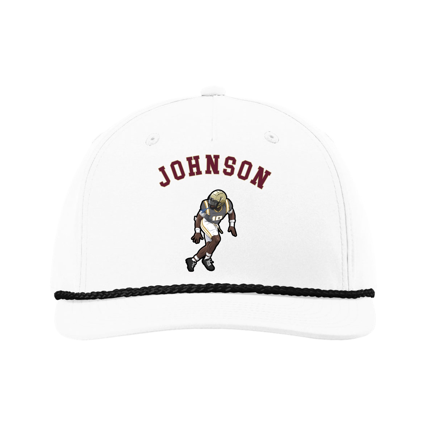 Five-Panel Classic Rope Cap — Shirsey Arch in White