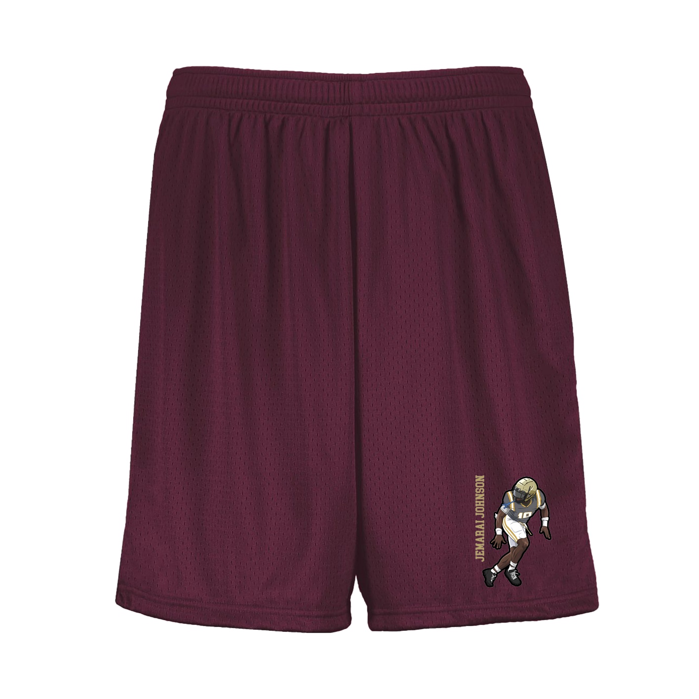 Shorts — Name Vertical in Maroon