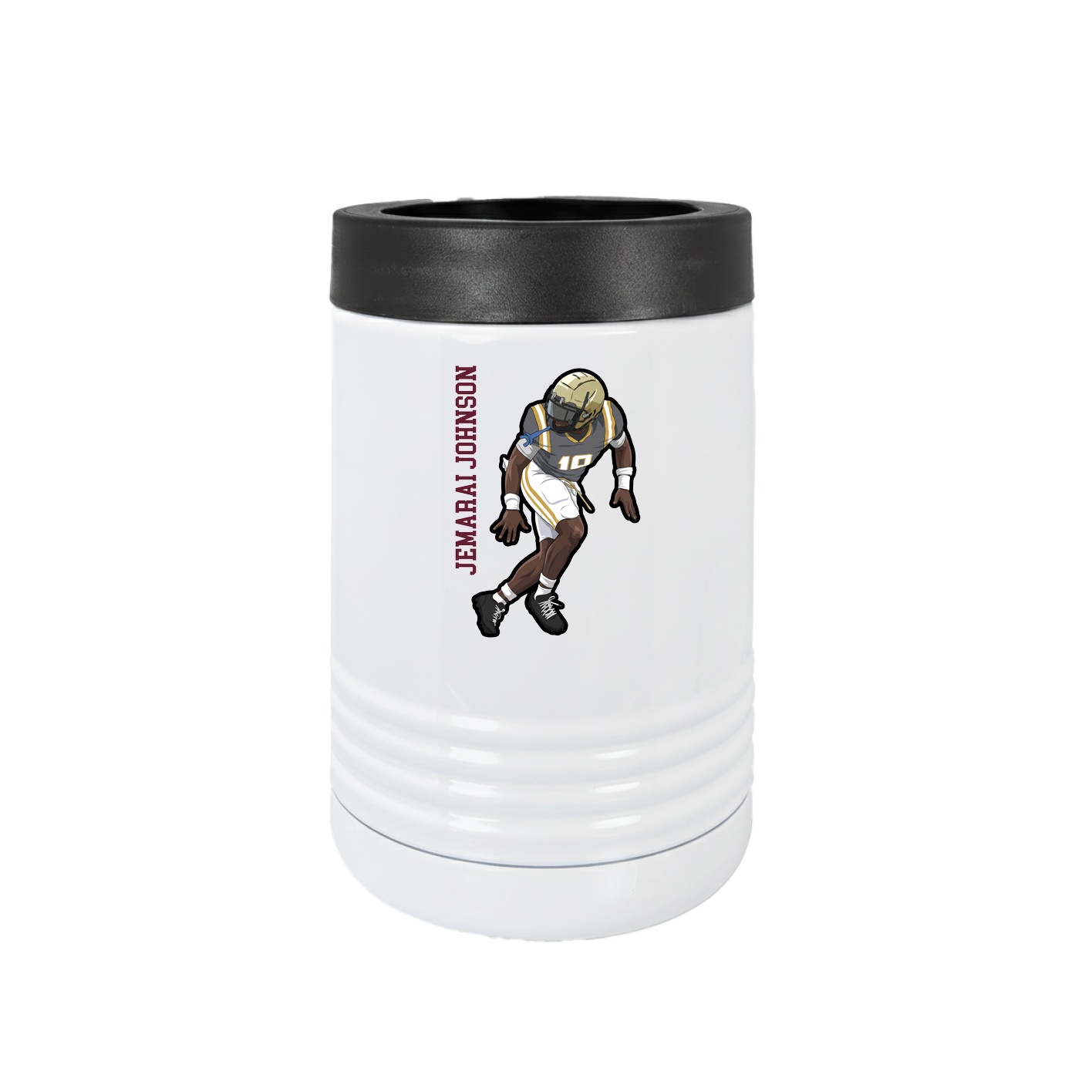 Beverage Holder — Name Vertical in White