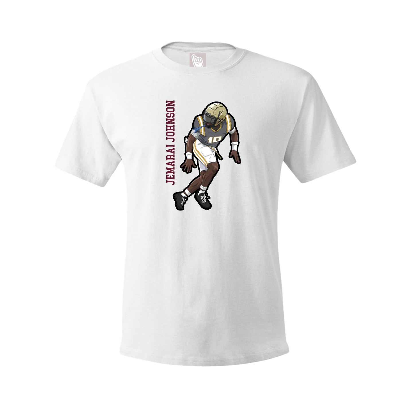 Tee — Name Vertical in White
