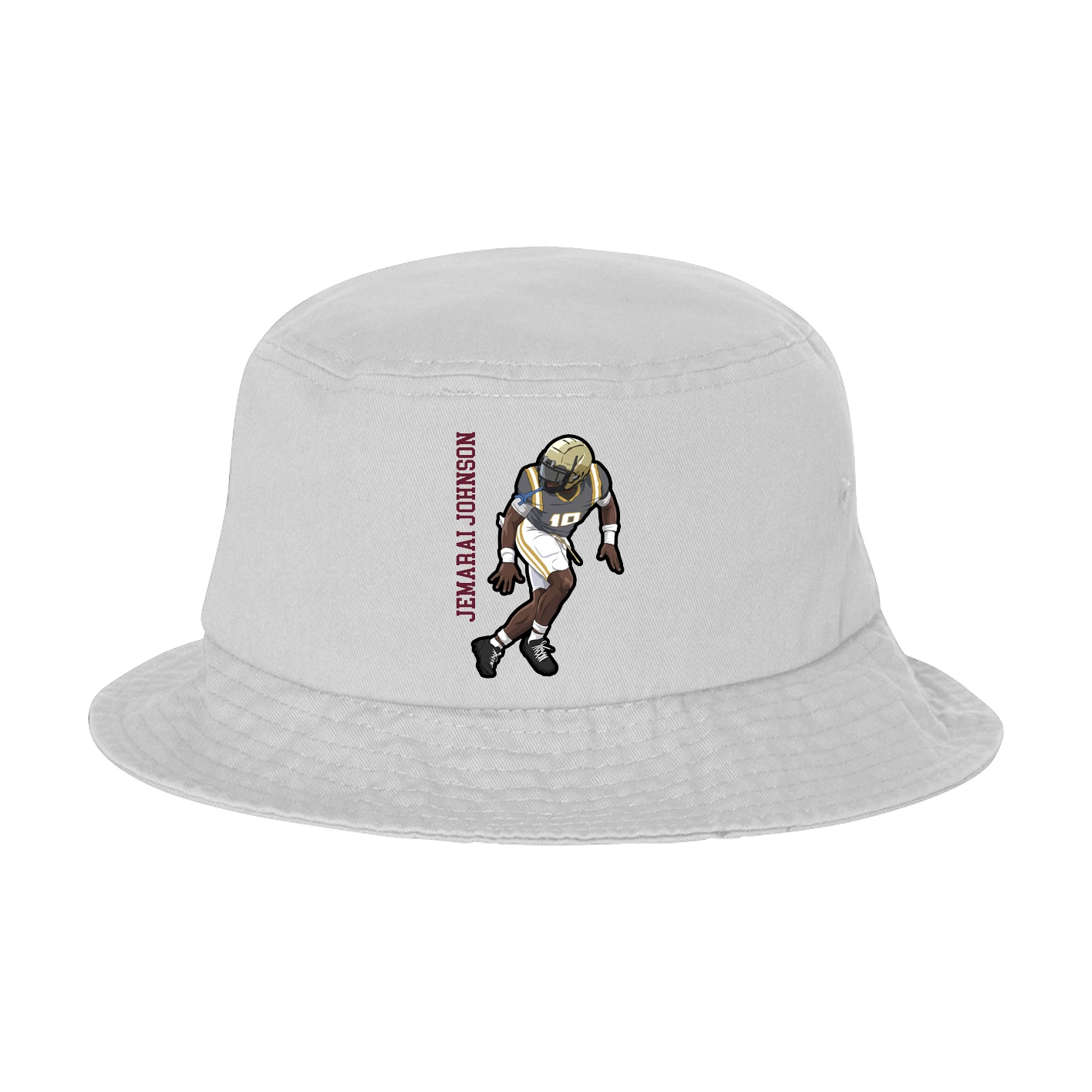 Bucket Cap — Name Vertical in White