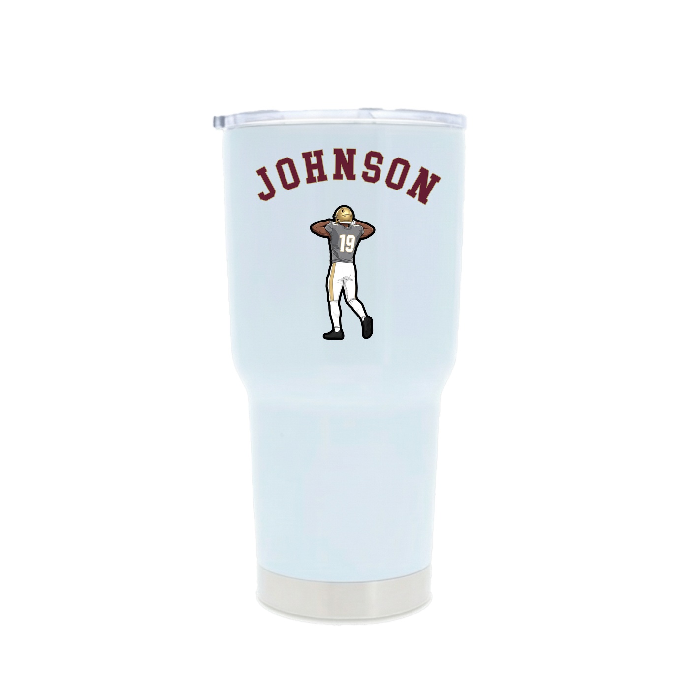 30oz Stainless Steel Tumbler — Shirsey Arch in White